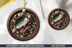 Cute Animals Round Stained Glass PNG Bundle, 30 Designs Product Image 6