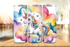 Valentine’s Day Cute Unicorn Tumbler Wrap PNG Big Bundle Product Image 10