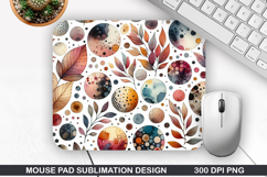 Flowers Mouse Pad Sublimation, Spring Mouse Pad PNG Design Product Image 1