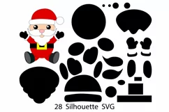 Build santa DIY Christmas decor svg Cut File silhouette. Product Image 2