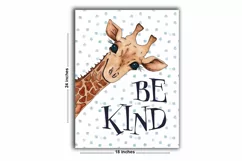 Cute Giraffe Nursery Prints | Set of 3 Prints | Kids Art Product Image 5