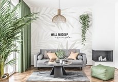 Wall mockup - Wallpaper mockup - Living room Product Image 3