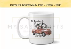Vintage Junking Vintage Antique Picking Red Truck PNG Clip Product Image 4