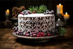 Fruity Traditional christmas cake. Generate Ai Product Image 1