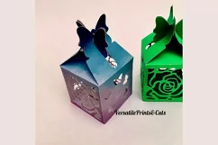 Butterfly top box template - gift box, treat box, favor box Product Image 7