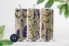 Embroidered Jute digital paper | Lavender pattern Product Image 2