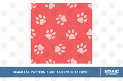 American 4th of July Cat Dog Paw Seamless Pattern PNG DTF Product Image 2