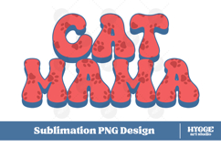 American Cat Mama Papa 4th of July USA Paw DTF PNG Bundle Product Image 2