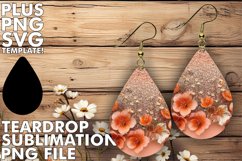 Glittery Leopard Teardrop Delights: Sublimation Charms Product Image 1