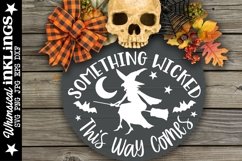 Something Wicked-Round Halloween SVG Product Image 1