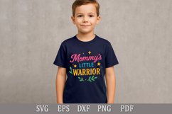 Mommy’s Little Warrior SVG Design for Baby &amp; Toddler T-Shirt Product Image 1