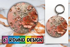 Shimmering Petal Bliss PNG Sublimation Circle: Keychain, Coa Product Image 1