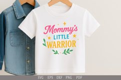 Mommy’s Little Warrior SVG Design for Baby &amp; Toddler T-Shirt Product Image 4