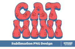 American Cat Mini 4th of July USA Paw DTF PNG Sublimation Product Image 1