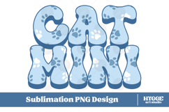 American Cat Mini 4th of July USA Paw DTF PNG Sublimation Product Image 1