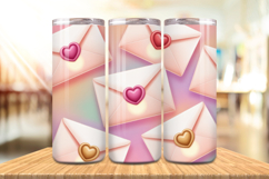 Valentine’s Day Love Envelope Tumbler Wrap PNG Big Bundle Product Image 3