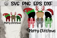 Merry Christmas - Teeth - Plaid - SVG PNG DXF EPS Product Image 1