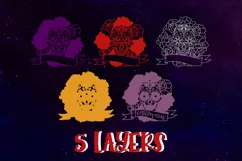 3D Halloween Sugar Skull svg Papercut svg Layered 3d Product Image 2