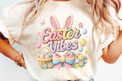 Easter Vibes png, Knit Easter png Product Image 1