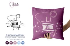 Sie hat JA gesagt SVG | Hochzeit SVG Product Image 1