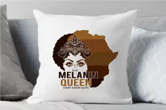 Black Woman SVG PNG EPS DXF Files MELANIN QUEEN SVG AFRO SVG Product Image 2