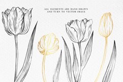 Floral SVG bundle, Tulip SVG clipart , Set of SVG flowers Product Image 5