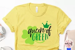 Queen of green - St. Patrick's Day SVG EPS DXF PNG Product Image 3