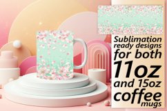 Blossom Leopard Glitter Mug Sublimation Product Image 1