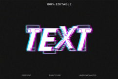 3D editable text effect for a cyber glitch style Product Image 1