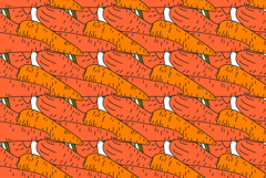 Botanical abstract seamless pattern with cartoon carrots bg Product Image 1