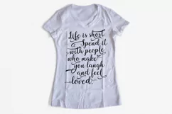 Life is short - Inspirational quote SVG DXF PNG EPS Product Image 4