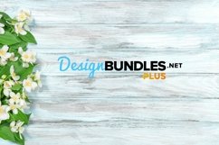 Floral template with fresh jasmine flowers on wooden background