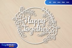 Happy Together Papercut SVG Product Image 1
