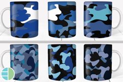 Blue Camo Mug Sublimation Bundle Mug Wrap Designs Bundle PNG Product Image 1