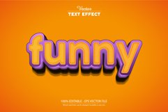 funny ltext effect, editable orange and purple color text Product Image 1
