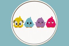 Funny Birds - PDF Printable Cross Stitch Pattern Product Image 1