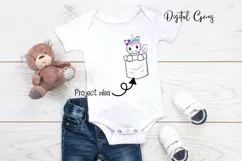 Unicorn pocket design SVG / DXF / EPS / PNG files Product Image 2