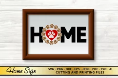 DOG - HOME SIGN SVG PNG EPS DXF for Cutting and Printing Product Image 3