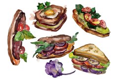 Mega sandwich watercolor png Product Image 1