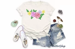 Floral border svg file, Flower border svg, floral swag svg Product Image 2