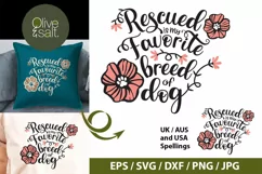 Rescued is my favorite breed svg, Favourite Breed, Dog mom Product Image 1