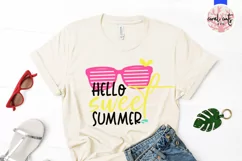 Hello sweet summer - Summer SVG EPS DXF PNG Cut File Product Image 2
