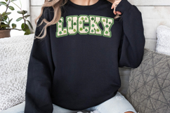 Lucky Chenille png | St Patricks Day Patch Shirt Design Product Image 6