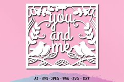 You and Me Papercut SVG Product Image 1