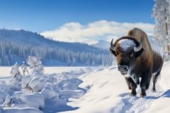 European Bison Background Wallpaper Product Image 1