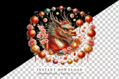 Chinese Dragon Clipart PNG, Chinese New Year Illustration Product Image 2