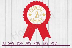 Official 2nd Grader SVG, Ribbon SVG, DXF File, Cuttable File Product Image 1