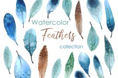 Easter sublimation. Feathers watercolor set Feather easter Product Image 1