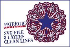Patriotic Layered Mandala - A Fun Cutting Machine Project! Product Image 1