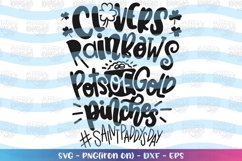 St. Patrick's Day svg Rainbows clovers pots of gold pinches Product Image 2